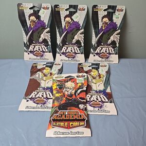 My Hero Academia Card Game S5 Undaunted Raid LOT of (5)‎ Plus Bonus 2021 Booster